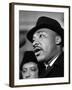 Dr. Martin Luther King, Jr. Talks to Newsmen-Henry Burroughs-Framed Premium Photographic Print