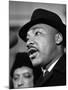 Dr. Martin Luther King, Jr. Talks to Newsmen-Henry Burroughs-Mounted Premium Photographic Print