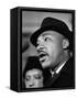 Dr. Martin Luther King, Jr. Talks to Newsmen-Henry Burroughs-Framed Stretched Canvas