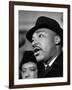 Dr. Martin Luther King, Jr. Talks to Newsmen-Henry Burroughs-Framed Photographic Print