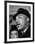 Dr. Martin Luther King, Jr. Talks to Newsmen-Henry Burroughs-Framed Photographic Print