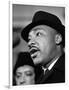 Dr. Martin Luther King, Jr. Talks to Newsmen-Henry Burroughs-Framed Photographic Print