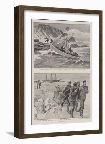 Dr Nansen and Mr Jackson in the White North-null-Framed Giclee Print