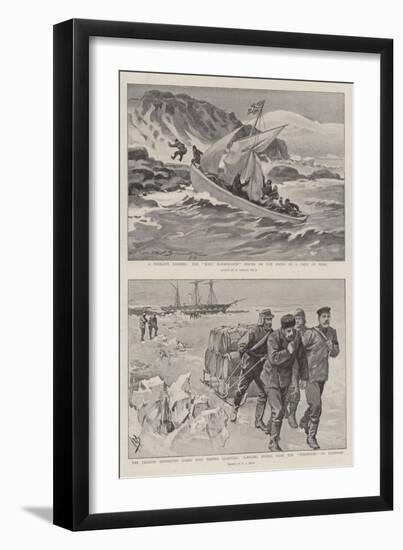 Dr Nansen and Mr Jackson in the White North-null-Framed Giclee Print