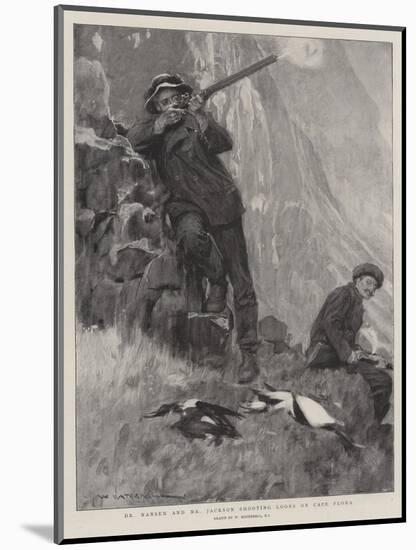 Dr Nansen and Mr Jackson Shooting Loons on Cape Flora-William Hatherell-Mounted Giclee Print