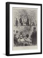 Dr Nansen Presented with the Royal Geographical Society's Gold Medal by the Prince of Wales at the-Melton Prior-Framed Giclee Print