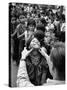 Dr. Nevin S. Scrimshaw of the Central American Institute of Nutrition Examining Children for Goiter-Cornell Capa-Stretched Canvas