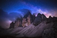 Tre Cime de Lavaredo at night-Dr. Nicholas Roemmelt-Photographic Print