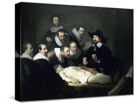 Dr. Nicolaes Tulp Is Pictured Explaining The Musculature Of The Arm To Medical Professionals-Rembrandt van Rijn-Stretched Canvas