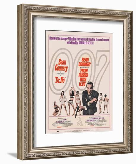 Dr. No, 1962; Double Bill, to Russia with Love, 1963-null-Framed Art Print