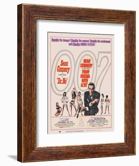 Dr. No, 1962; Double Bill, to Russia with Love, 1963-null-Framed Art Print