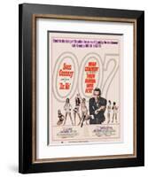 Dr. No, 1962; Double Bill, to Russia with Love, 1963-null-Framed Art Print