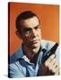 Dr No by Terence Young with Sean Connery, 1962 (photo)-null-Stretched Canvas