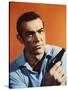 Dr No by Terence Young with Sean Connery, 1962 (photo)-null-Stretched Canvas