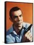 Dr No by Terence Young with Sean Connery, 1962 (photo)-null-Framed Stretched Canvas