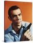 Dr No by Terence Young with Sean Connery, 1962 (photo)-null-Stretched Canvas