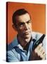 Dr No by Terence Young with Sean Connery, 1962 (photo)-null-Stretched Canvas