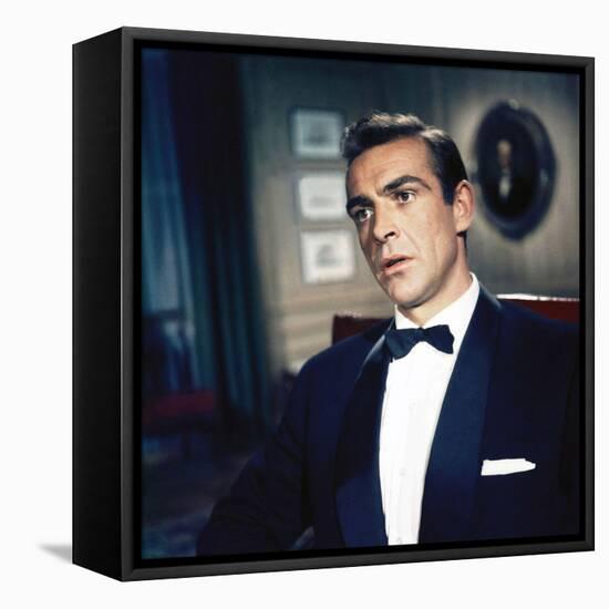 Dr No by Terence Young with Sean Connery, 1962 (photo)-null-Framed Stretched Canvas