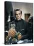 Dr No by Terence Young with Sean Connery, 1962 (photo)-null-Stretched Canvas