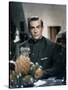 Dr No by Terence Young with Sean Connery, 1962 (photo)-null-Stretched Canvas