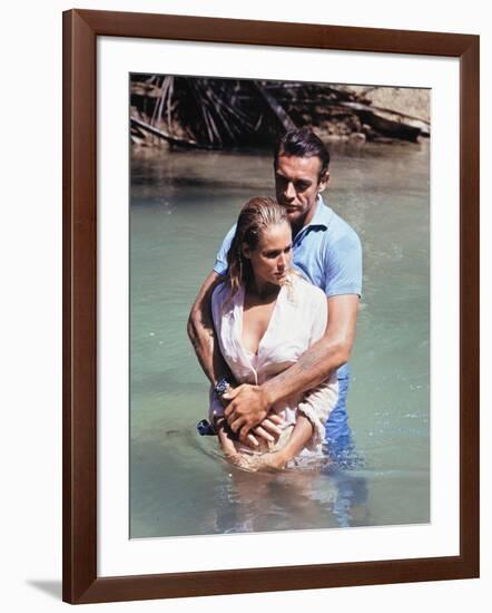 Dr No by Terence Young with Ursula Andress, Sean Connery, 1962 (photo)-null-Framed Photo