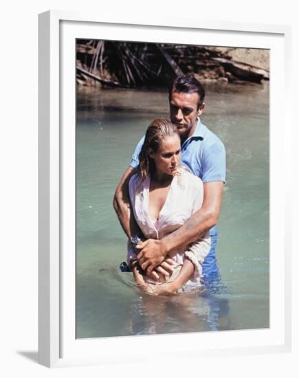 Dr No by Terence Young with Ursula Andress, Sean Connery, 1962 (photo)-null-Framed Photo