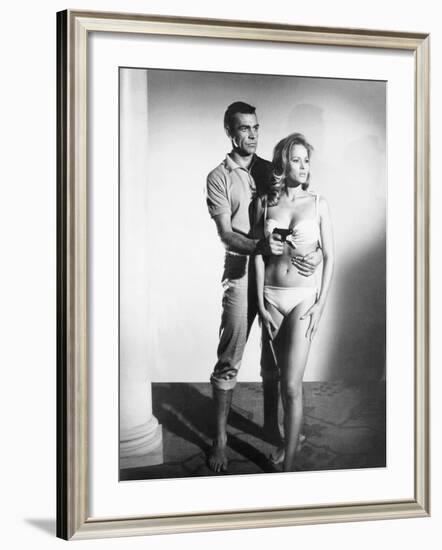 Dr No, L-R: Sean Connery, Ursula Andress, 1962-null-Framed Photo