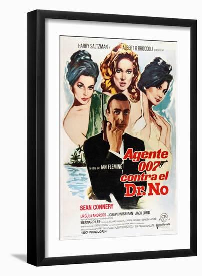 Dr. No, Sean Connery, 1962-null-Framed Art Print