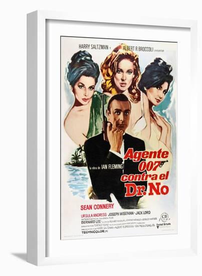 Dr. No, Sean Connery, 1962-null-Framed Art Print