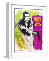 Dr. No, Sean Connery on French poster art, 1962-null-Framed Art Print