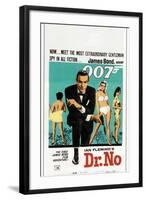 Dr. No, Sean Connery, South African poster, 1962-null-Framed Art Print