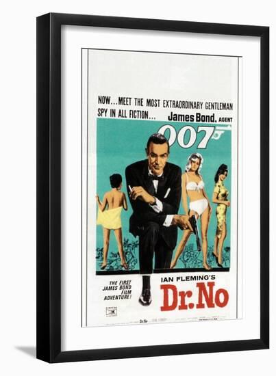 Dr. No, Sean Connery, South African poster, 1962-null-Framed Art Print