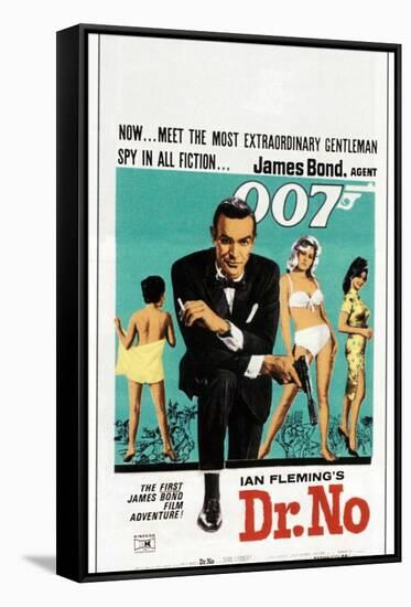 Dr. No, Sean Connery, South African poster, 1962-null-Framed Stretched Canvas