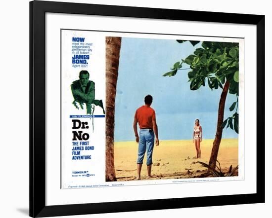 Dr. No, Sean Connery, Ursula Andress, 1962-null-Framed Art Print