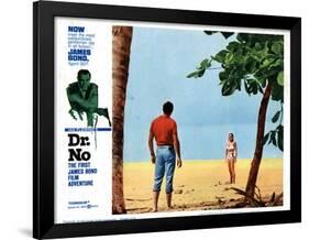 Dr. No, Sean Connery, Ursula Andress, 1962-null-Framed Art Print