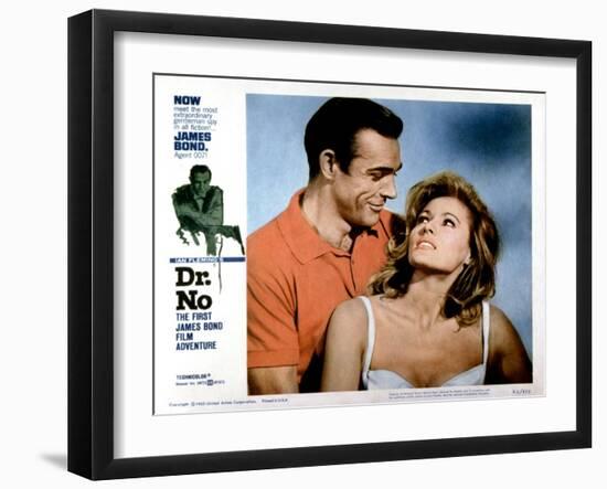 Dr No, Sean Connery, Ursula Andress, 1962-null-Framed Art Print