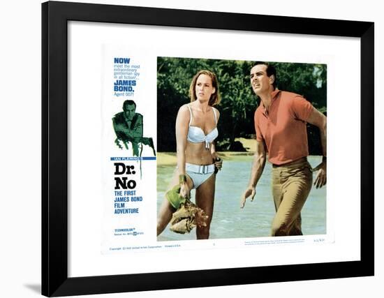 Dr. No, Ursula Andress, Sean Connery, 1962-null-Framed Giclee Print