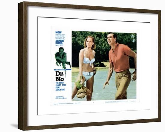 Dr. No, Ursula Andress, Sean Connery, 1962-null-Framed Giclee Print