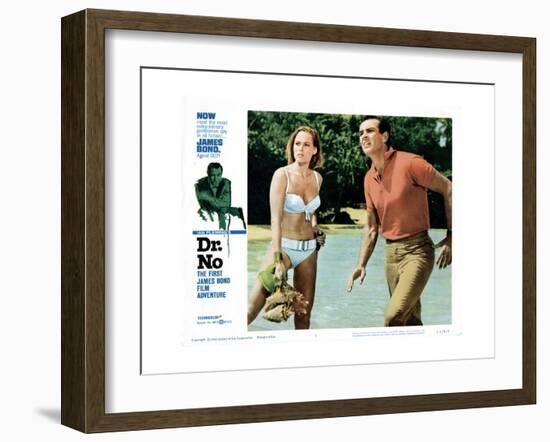 Dr. No, Ursula Andress, Sean Connery, 1962-null-Framed Giclee Print