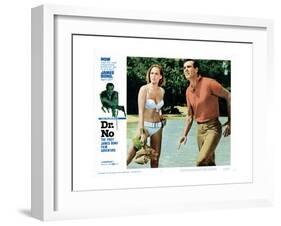 Dr. No, Ursula Andress, Sean Connery, 1962-null-Framed Giclee Print