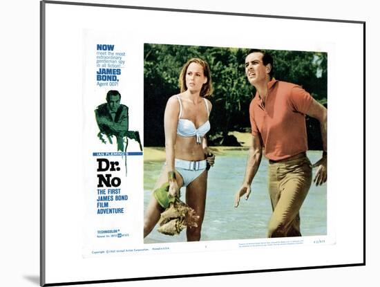 Dr. No, Ursula Andress, Sean Connery, 1962-null-Mounted Giclee Print