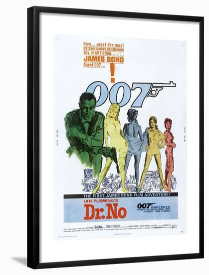 Dr. No, US poster, Sean Connery, 1962-null-Framed Poster