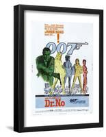 Dr. No, US poster, Sean Connery, 1962-null-Framed Poster
