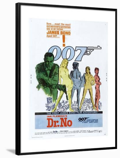 Dr. No, US poster, Sean Connery, 1962-null-Framed Poster