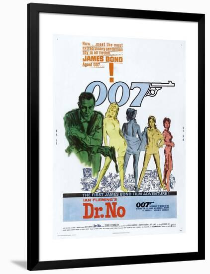 Dr. No, US poster, Sean Connery, 1962-null-Framed Poster