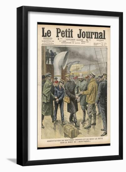 Dr. Peter Hawley Harvey Crippen and His Accomplice Miss le Neve are Arrested on Board the Montrose-null-Framed Art Print