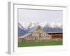 Dr Pierce's Barn, Wellsville Mountains in Distance, Cache Valley, Utah, USA-Scott T^ Smith-Framed Photographic Print