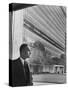 Dr. Ralph Bunche Standing in Front of the Un Building-null-Stretched Canvas