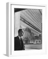 Dr. Ralph Bunche Standing in Front of the Un Building-null-Framed Photographic Print