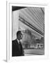 Dr. Ralph Bunche Standing in Front of the Un Building-null-Framed Photographic Print